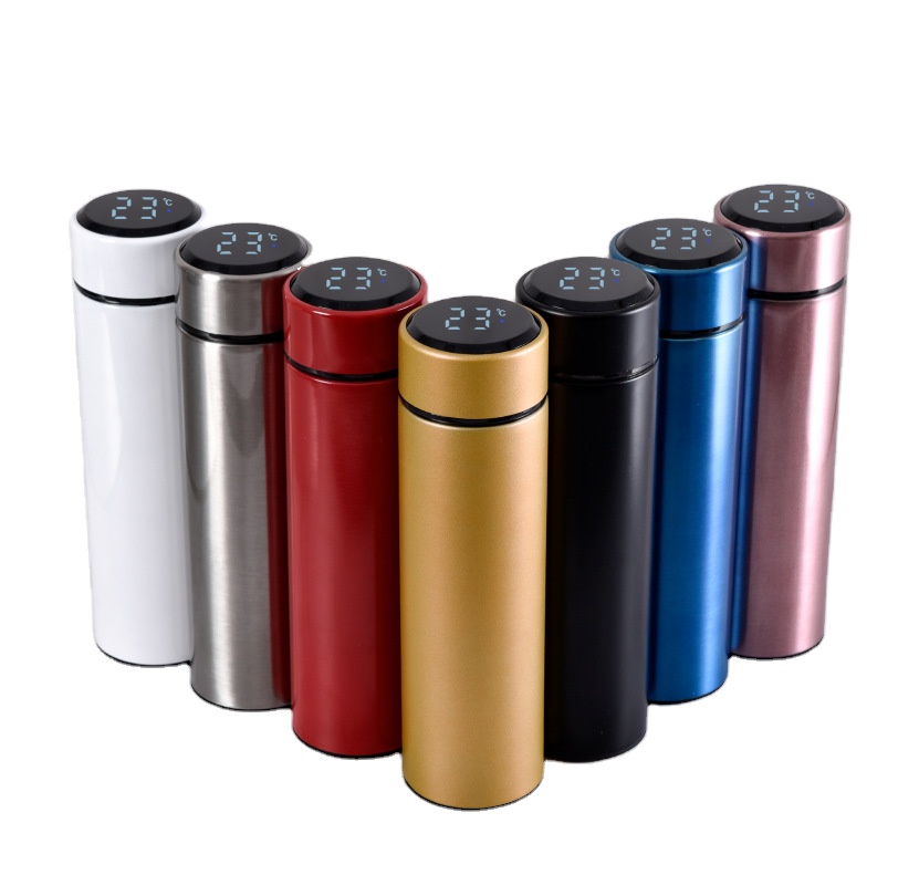 MWZ03 500ml Thermos Smart Water Bottle with Led Display Touch Screen Digital Temperature