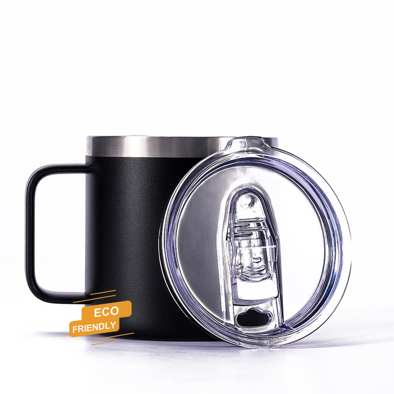 14oz Double Wall Stainless Steel Insulated Travel Coffee Mug with Handle