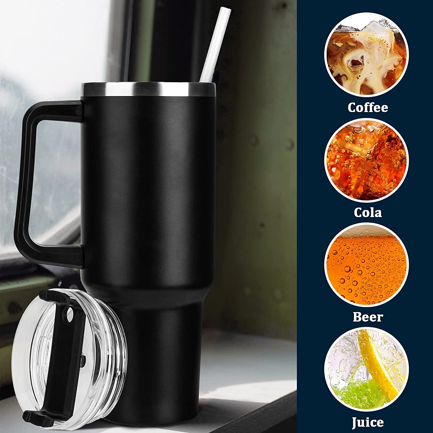 40oz Double Wall Stainless Steel Vacuum Flask Travel Tumbler